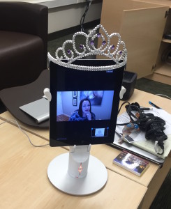 Image of Michelle on the Kubi Robot